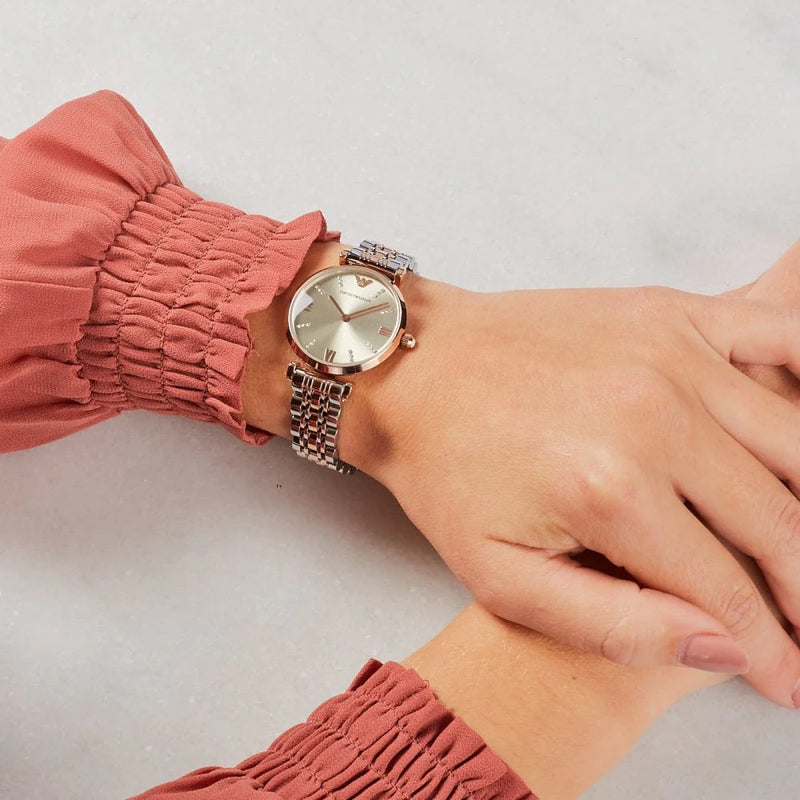 Emporio Armani AR1840 Ladies two tone Gianni Watch