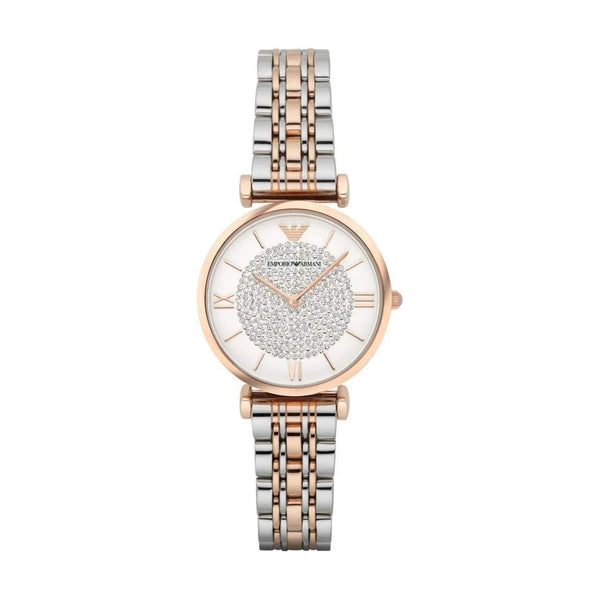Emporio Armani AR1926 Ladies Two Tone Gianni T-Bar Watch