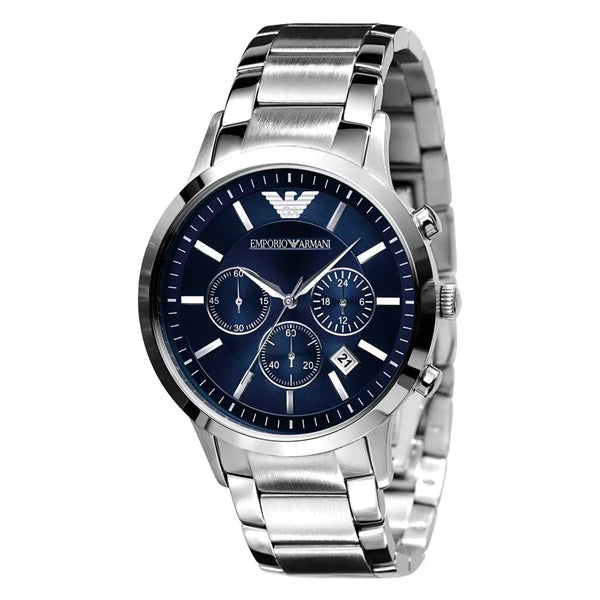 Emporio Armani AR2448 Men’s Chronograph Blue Dial Stainless Steel Watch