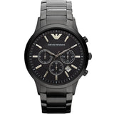 Emporio Armani AR2453 Men’s Black Dial Ion IP Chronograph Watch