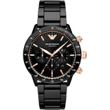 Emporio Armani Men's AR70002 Ceramica Black Mario Chronograph Watch