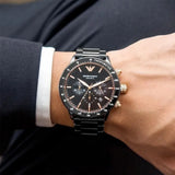 Emporio Armani Men's AR70002 Ceramica Black Mario Chronograph Watch