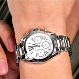 Michael Kors MK6174 Ladies Bradshaw Silver Chronograph Watch