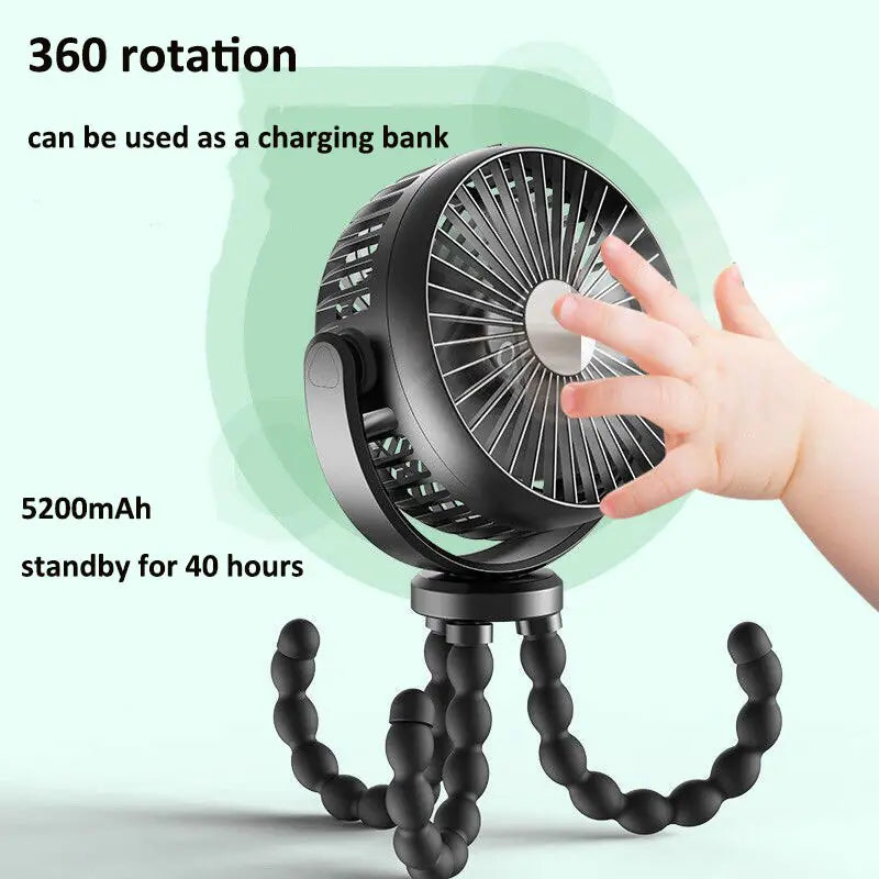 Octopus Stroller Fan With 360 Degree Rotation 