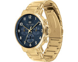 Tommy Hilfiger 1710384 Men’s Gold IP Blue Dial Stainless Steel Watch