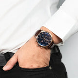 Tommy Hilfiger 1791399 Men’s Blue Dial Brown Leather Watch