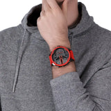 Diesel DZ7370 Men's Mr Daddy 2.0 Red Silicone Strap Watch